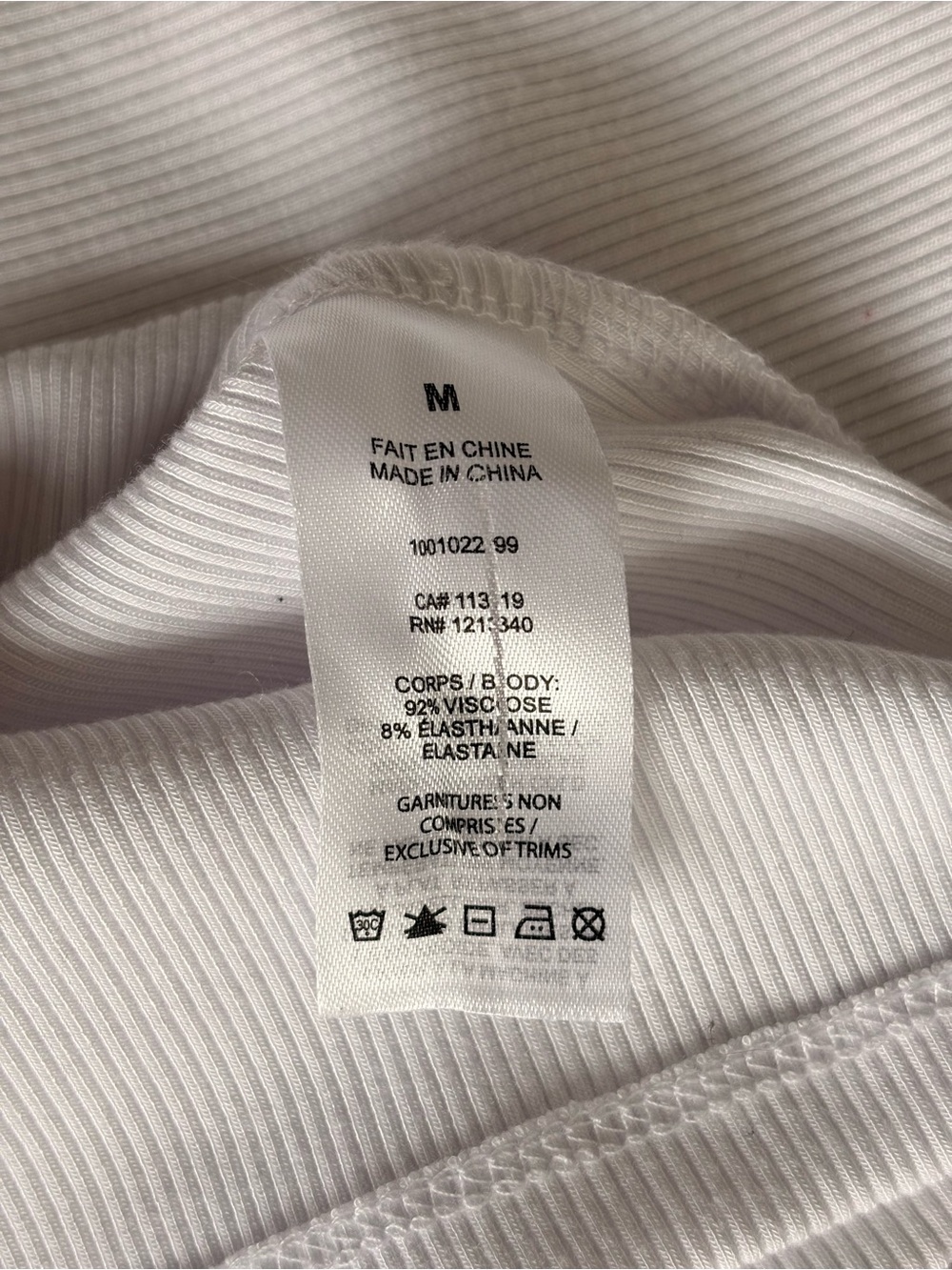Handmade Button Detail White Tank Top – Size M - Picture 8 of 9